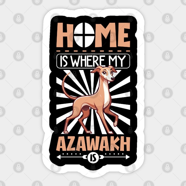 Home is with my Azawakh Sticker by Modern Medieval Design